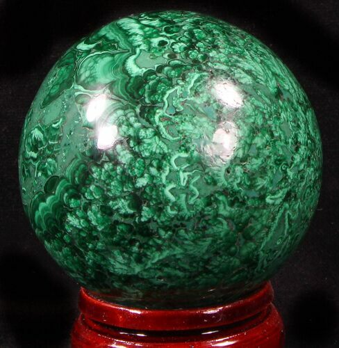 Gorgeous Polished Malachite Sphere - Congo #39402